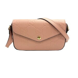 GUCCI Pink Leather Shoulder Bag